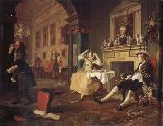 William Hogarth shortly after the wedding Spain oil painting artist
